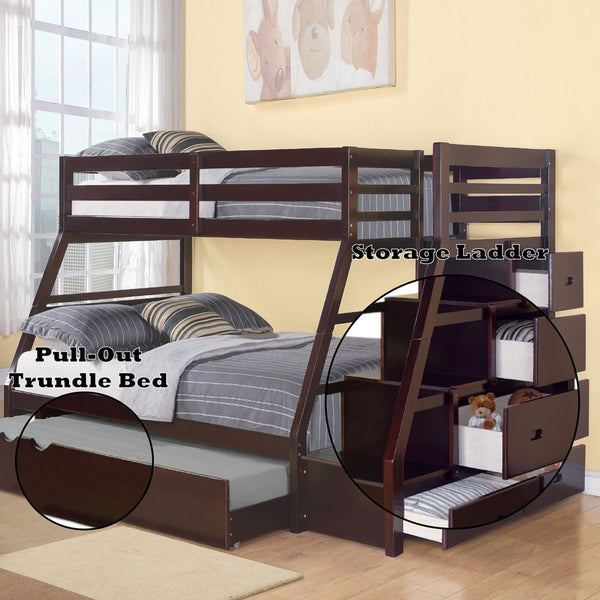 Jason - Twin Over Full Bunk Bed - Espresso
