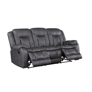  and functionality for your living space. Upholstered in sumptuously soft 100% polyester fabric in a gray color