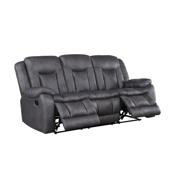  and functionality for your living space. Upholstered in sumptuously soft 100% polyester fabric in a gray color