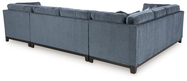 Maxon Place - Navy - 5 Pc. - 3-Piece Sectional With Raf Corner Chaise