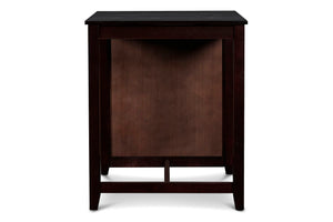 Gia - Counter Table With 2 Chairs & Storage Shelf - Ebony