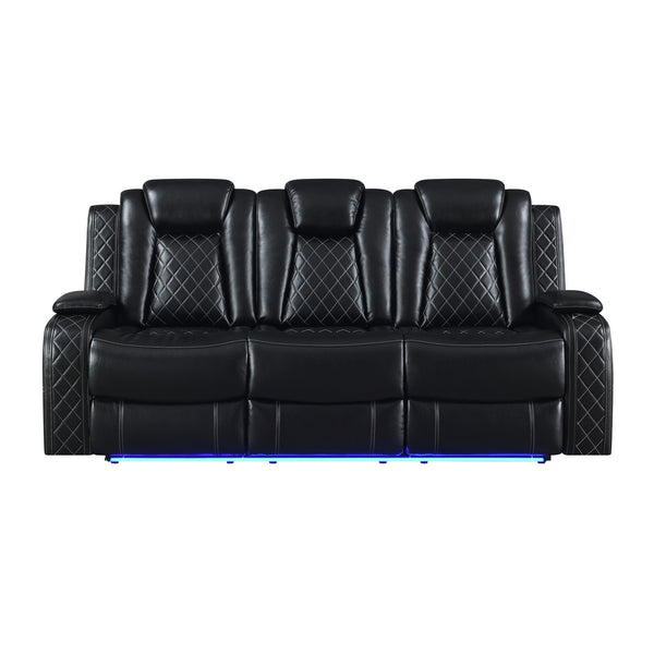  a console loveseat with dual recliners