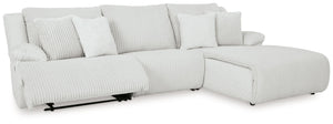 Top Tier - Alloy - 3-Piece Reclining Sectional Sofa With Raf Press Back Chaise