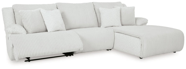 Top Tier - Alloy - 3-Piece Reclining Sectional Sofa With Raf Press Back Chaise