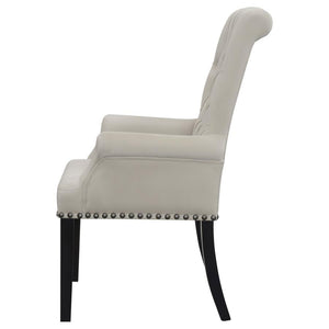 Alana - Velvet Upholstered Dining Arm Chair - Sand