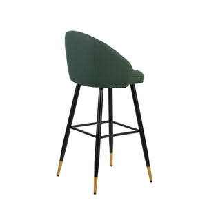 Oliver - Vegan Leather Bar Chair (Set of 2) - Green