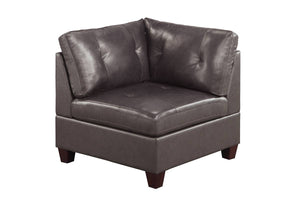 Corner sofa/ dark coffee genuine leather 