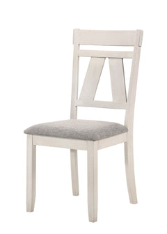 The Maisie Wood Dining Chair with Upholstered Seat, available as a set of two, offers the perfect combination of durability and rustic charm for your dining area. Crafted from solid rubberwood, these dining side chairs are designed to be sturdy and long-l