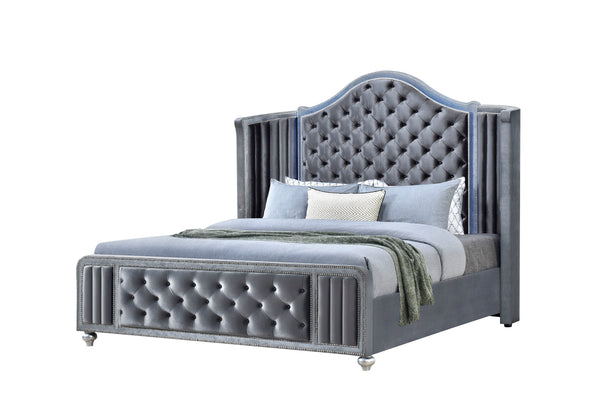 Cameo - King Bed - Dark Gray