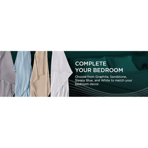 Linens - Tempur Luxe Egyptian Cotton Pillowcase Set - Sleepy Blue - King