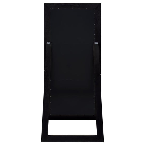 Cadence - Tempered Glass Full Length Standing Mirror - Black Oak