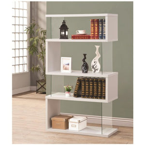Bookcases Asymmetrical Snaking Bookshelf
