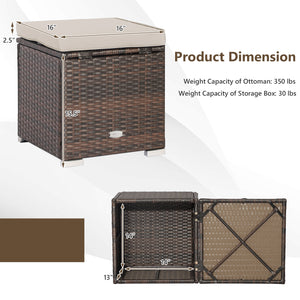 Can be used as a storage box  a footstool  a side table or an additional seat<br>Ample storage space inside offers more convenience<br>Soft seat cushions bring you optimal comfort<br>Smooth zippers make the cushion cover easy to remove and wash<br>Stable 