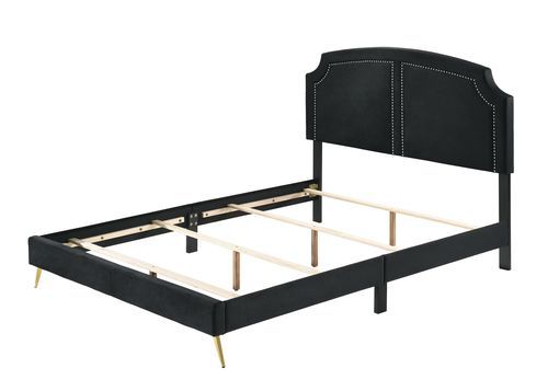 Zeena - Eastern King Bed - Black Velvet