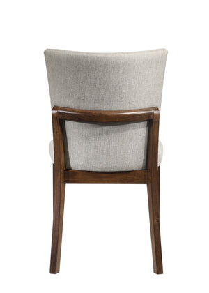  designed to seamlessly blend modern elegance with mid-century inspiration. The beautifully crafted table features a warm wood finish and a unique sculptural base