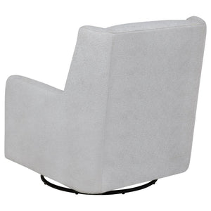 Serra - Boucle Upholstered Swivel Glider Recliner - Dove Gray