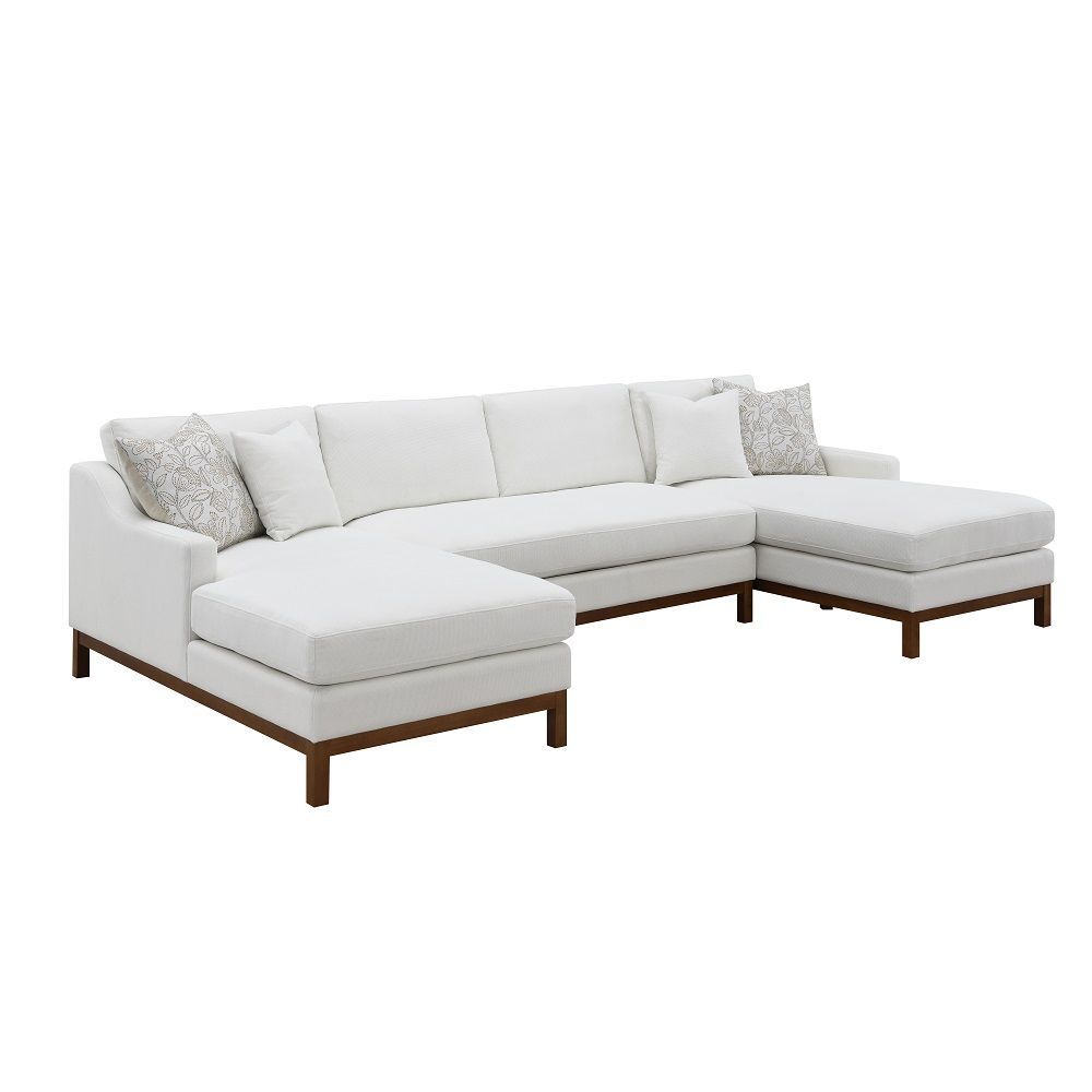 Seat Construction: Pocket Coil KD Legs Wooden Legs Loose Seat & Back Cushion Accent Pillows Included Reversible Seat Cushion