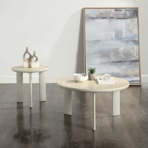 Ingram - End Table - Sintered Stone & Light Gray Finish