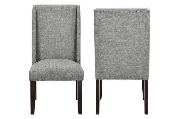 The Faust Upholstered Parsons Dining Chairs combine elegant design with quality construction, making this set of 2 chairs a perfect addition to any dining space. Crafted from solid rubberwood and eco-friendly manufactured woods, these chairs are built to 