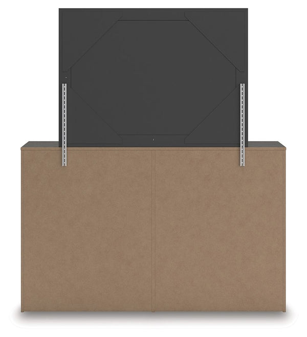 Prendonea - Charcoal - Dresser and Mirror