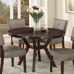 The Drake Dining Table is perfect in a small dining room, family room, or upscale breakfast nook. This dining table measures 48 inches around, which allows you to seat four guests comfortably. It-'s well-crafted of Rubberwood, oak veneers, and engineered 