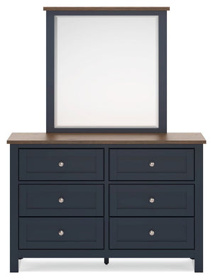 Landocken - Brown / Blue - Dresser and Mirror