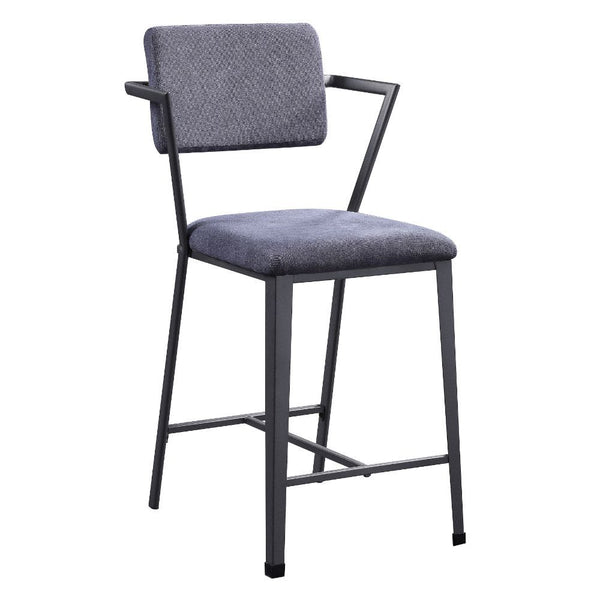 KD, Chair (High Back) Stationary Seat Padded SEAT: Gray Fabric Cushion (Solid Pattern) Backrest: Metal Frame, Padded Cushion (Open Back) Metal Leg & Frame Seat<br/><br/><b>Product Features</b><ul><li>Case: 2Pc/1Ctn</li><li>Finish: Fabric & Gunmetal</li><l