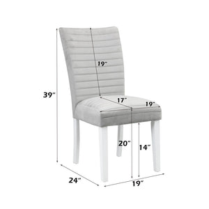 Elizaveta - Side Chair (Set of 2) - Gray Velvet