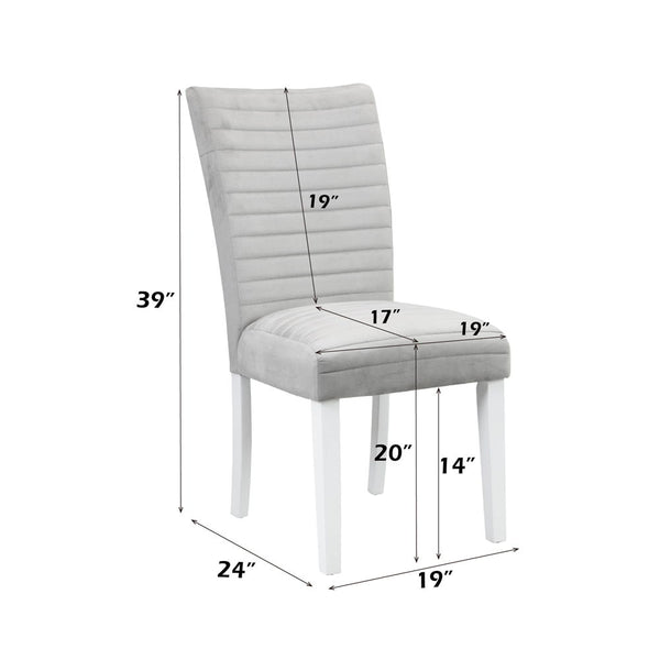 Elizaveta - Side Chair (Set of 2) - Gray Velvet