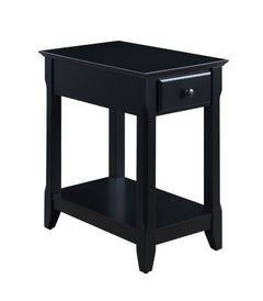 Classic and timeless without being garish. The wooden accent table shows it-'s elegant silhouette in a attractive finish. A storage drawer under the table top helps your hide odds and ends around the living area, with a bottom shelf for magazine or decora