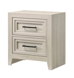 Elevate your bedroom with this elegantly designed furniture collection, blending contemporary sophistication with timeless charm. The soft, light wood finish exudes a sense of tranquility, while the intricate panel detailing adds a touch of refined crafts