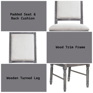 Foam 2-" CAFR Wooden Turned Legs & Side Round Cros
