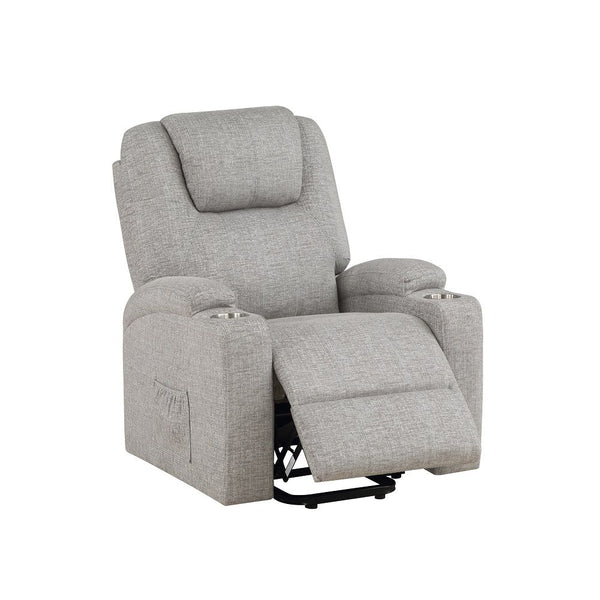Evander - Power Lift Recliner - Light Gray