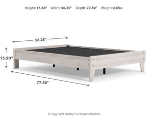Shawburn - Whitewash - Full Platform Bed