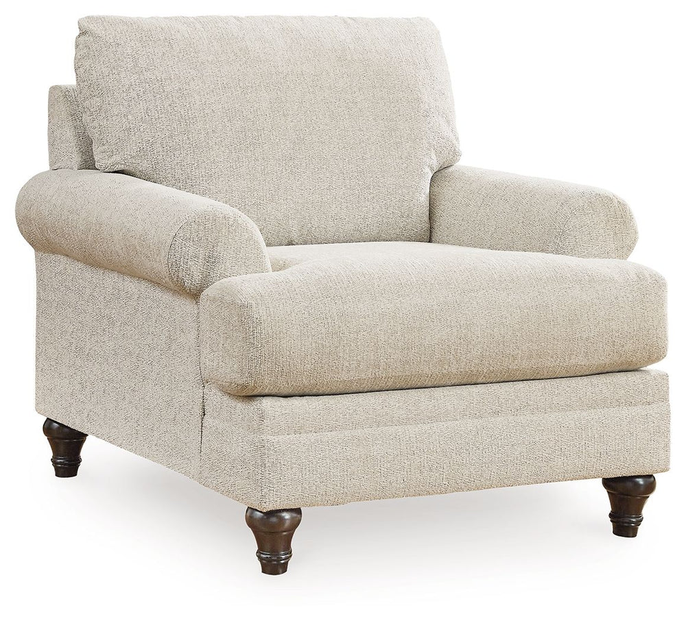 Seeking simple, transitional style? Enter this chair. Its commitment to carefree comfort is right at home with your relaxed living room aesthetic. A subtle chevron effect elevates the everyday charm of the neutral fabric, while the deep, plush seat brings