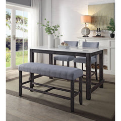 Wooden Square Stool (Armless/Backless) Padded Seat: Fabric Padded Apron Wooden Square Leg & Footrest Support<br/><br/><b>Product Features</b><ul><li>Case: 1Pc/1Ctn</li><li>Finish: Fabric & Weathered Espresso</li><li>Style: Transitional</li><li>Materials: 
