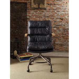 Harith - Executive Office Chair - Vintage Blue Top Grain Leather