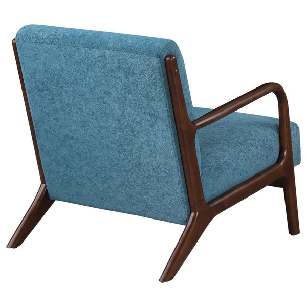 Foster - Upholstered Wood Frame Accent Chair - Peacock Blue