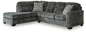 This sectional with chaise speaks to those drawn to fresh, contemporary style with richly neutral appeal. Subtle and sophisticated, the plush upholstery and dark tri-block legs are a natural complement for so many color schemes. On-trend track arms provid