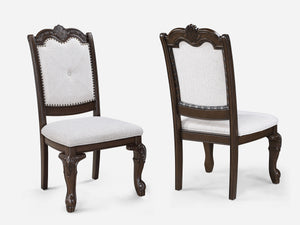 Kiera - 9 Piece Dining Room Set - Cherry Brown