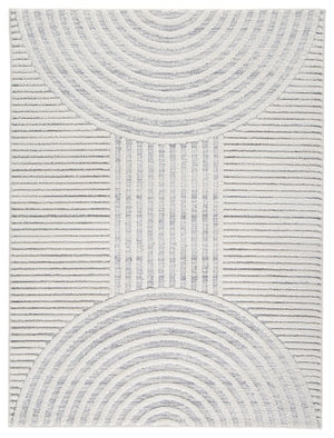 A great area rug should be the intersection of style and comfort. This rug accomplishes just that. Its beautiful geometric design combines lines and half circles to create varied high-low textures. Adding contemporary flair to any room, this rug perfectly