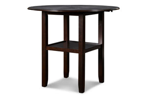 Gia - 3 Piece Dining Set (Counter Drop Leaf Table & 2 Chairs) - Ebony