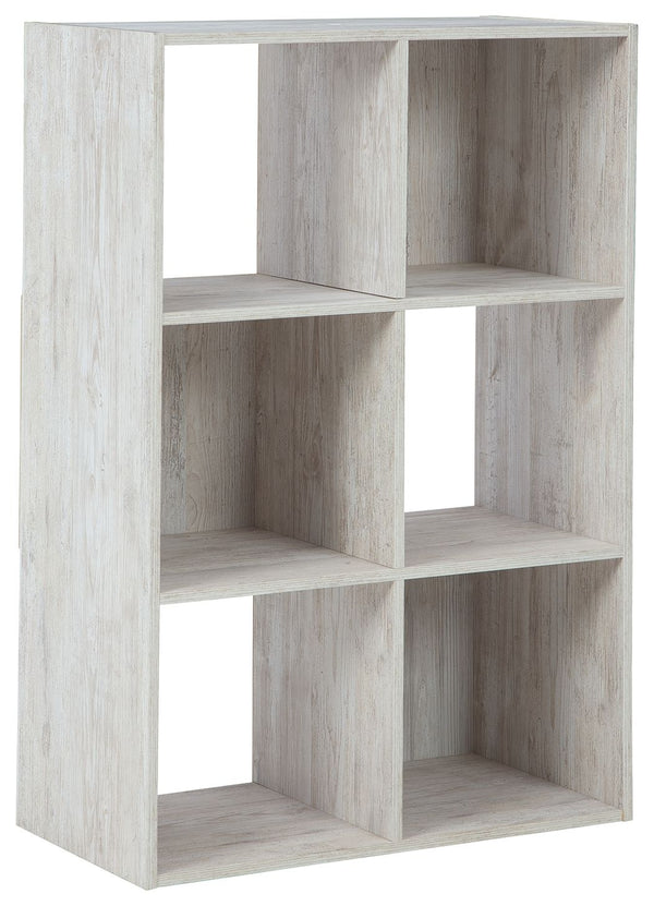 If itâ€™s coastal chic or cottage quaint style you long for, the Paxberry whitewashed six-cube organizer invites you to go to town. Its distinctive weatherworn finish conveys an easy-breezy sensibility, perfect for a restful bedroom retreat. Open and clos