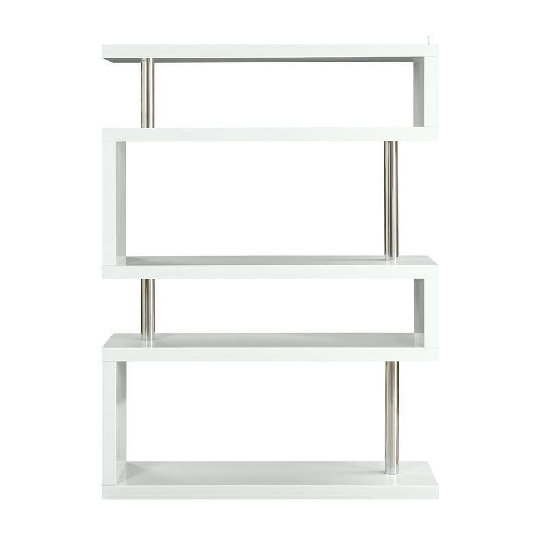 â€¢KDâ€¢Rectangular Bookcaseâ€¢Shelf Thickness: 50 mmâ€¢High Gloss Finishâ€¢Support Pillar: Î¦50mm<br/><br/><b>Product Features</b><ul><li>KD Boolcaseâ€§ High Gloss Finishâ€§4 Open Compartmentsâ€§Stainlee Steel Suppot Pillar</li><li>Case: 1Pc/1Ctn</li><li