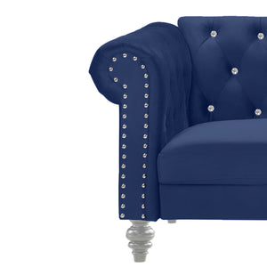 Emma Crystal - Loveseat - Royal Blue