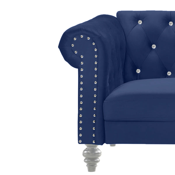 Emma Crystal - Loveseat - Royal Blue