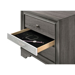 3 Drw (Jewelry Drawer w/Compartments) Drawer: GLIDE Center Metal (Kenlin, 3/4 Ext.), DOVETAIL English Front & Back, Fully Finished Inside (Full Ext. & FELT-LINED Only for Jewelry Drawer), Safety Stop, Manual Closing, Hdw: Single Pull Knobs (Handle Jewelry