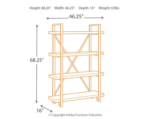  and four gallery shelves make storing books