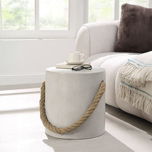 Gene - Accent Table - Natural Gray Finish<br/><br/><b>Product Features</b><ul><li>Round Accent Table</li><li>Fixed Table Top</li><li>Faux Concrete Finish Design</li><li>Modern & Contemporary Style</li></ul><br/>