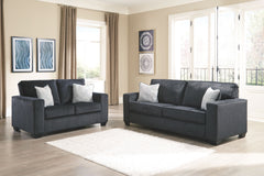 Everyone can have the best seat in the house with this sofa and loveseat. An indulgent choice with deep seats crafted for cloud-like softness, this set is the ideal merger of modern flair and classic staying power. <h4><b>Altari - Slate - Sofa</b></h4> <t